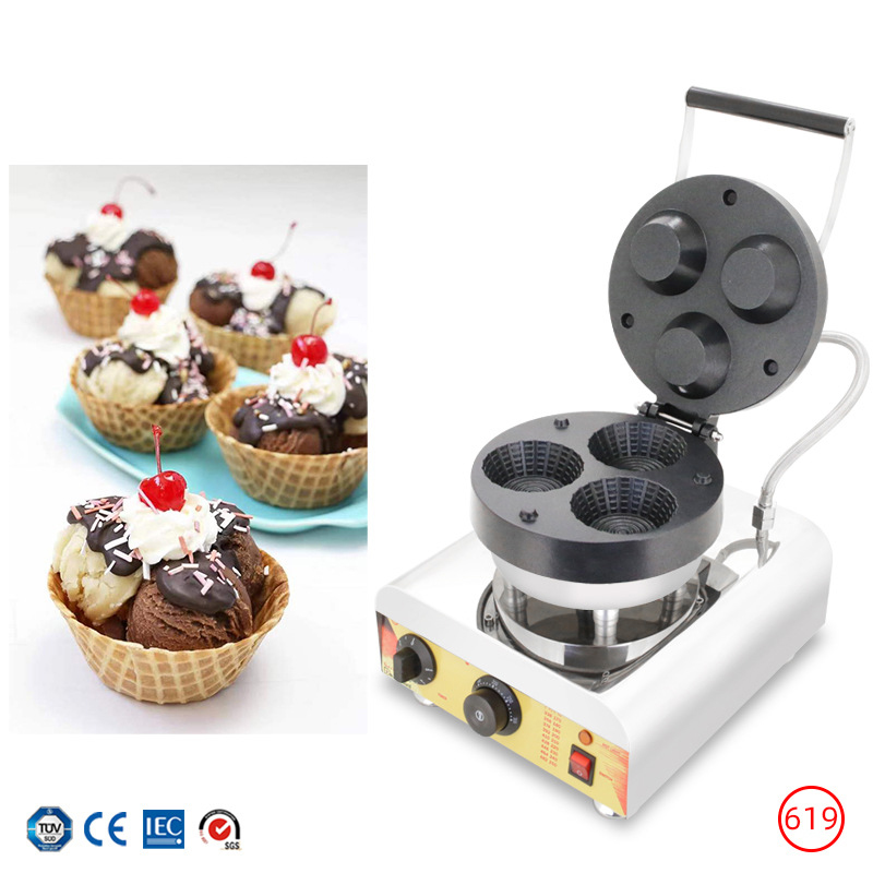 상업용 3구 아이스크림 와플 콘 메이커 아이스크림 와플 - Waffle Cone Maker 리뷰 및 가격