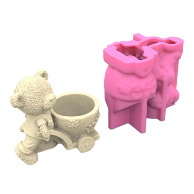 91AC 만화 곰 즙이 많은 화분 곰팡이 펜 홀더 실리 - Potsticker Mold 리뷰 및 가격