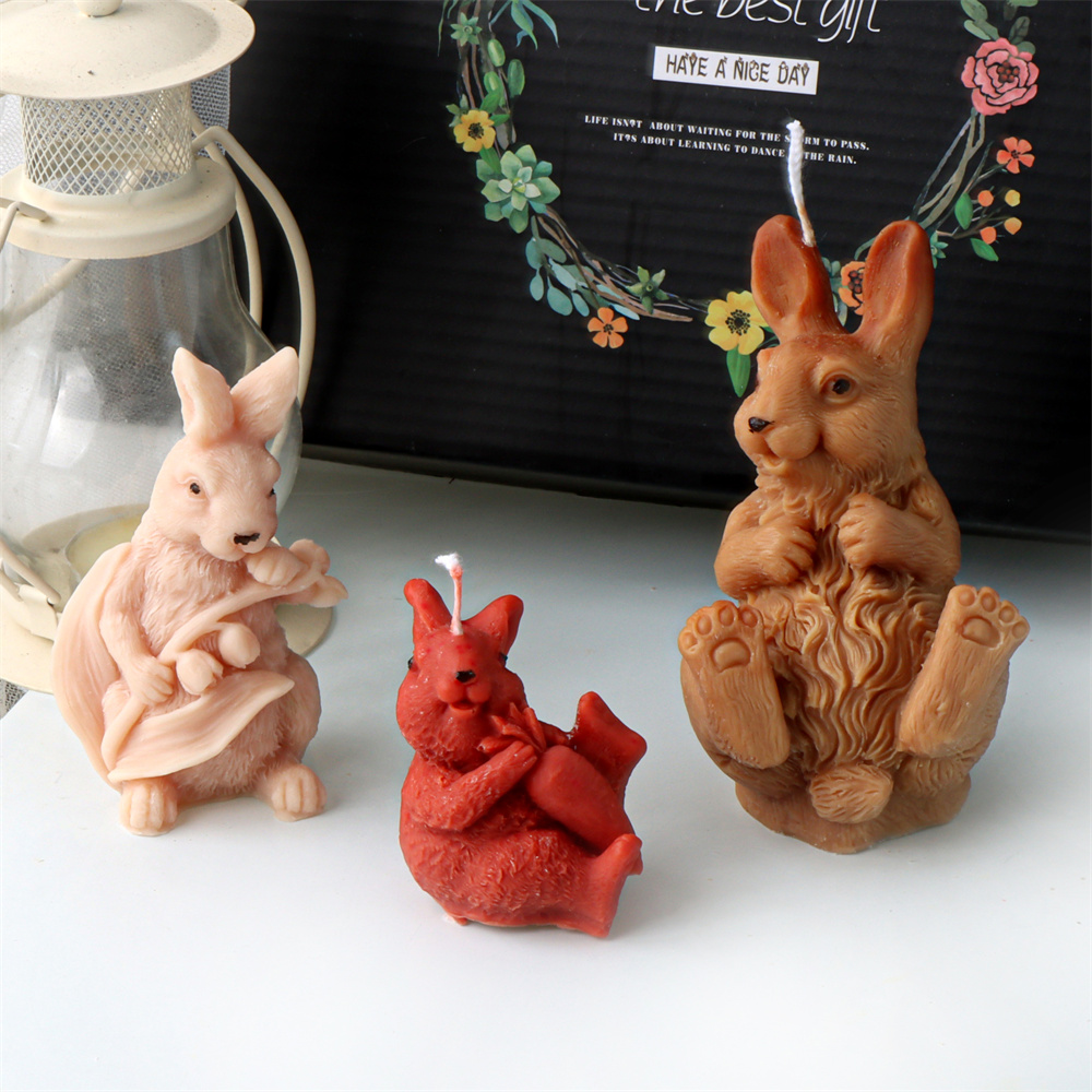 3D 꽃 토끼 양초 실리콘 금형 DIY 비누 수지 석고 - Bunny Cake Mold 리뷰 및 가격