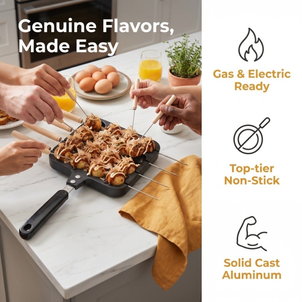 주물 알루미늄 타코야끼 그릴 팬 논스틱 16구 팬케이크 - Takoyaki Grill Plate 리뷰 및 가격