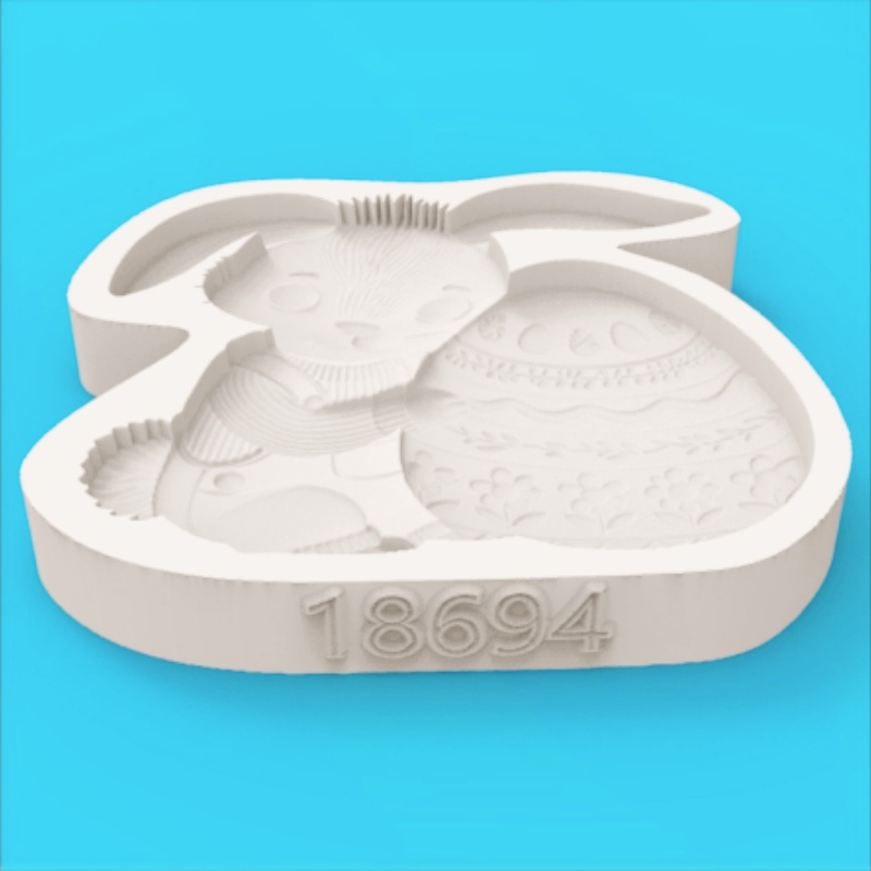부활절 달걀을 든 토끼 실리콘 베이킹 몰드 (오버롤 디 - Bunny Cake Mold 리뷰 및 가격